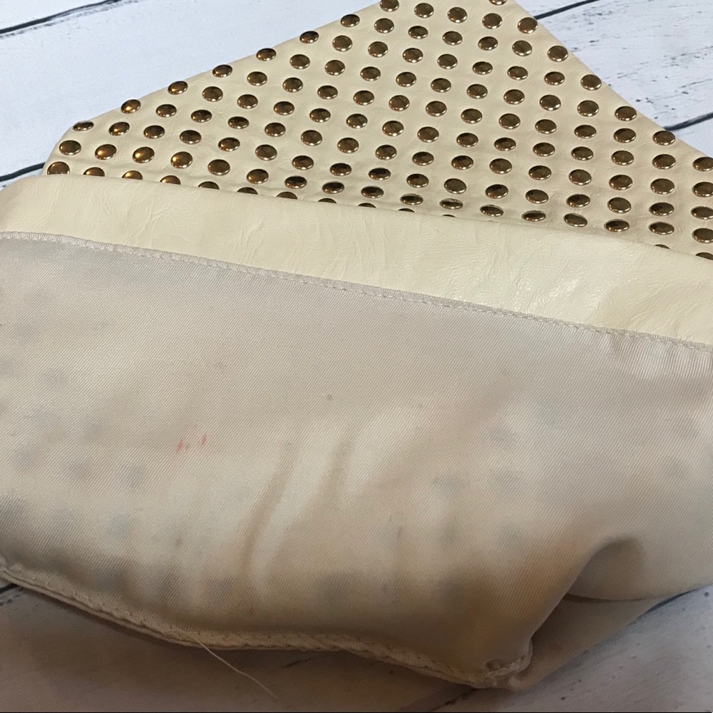 ❗️FINAL PRICE ❗️Brass Studded Faux Leather Clutch - Picture 6 of 7